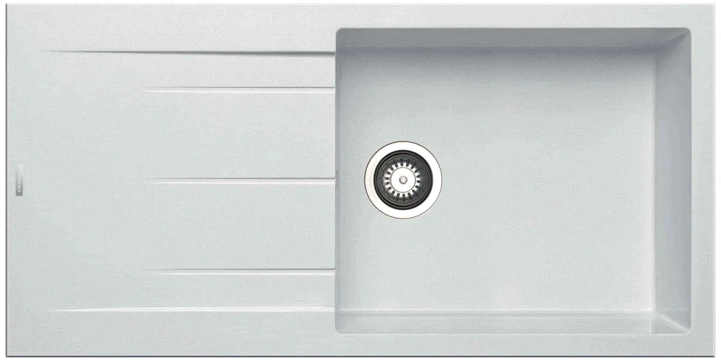 white composite single bowl sink